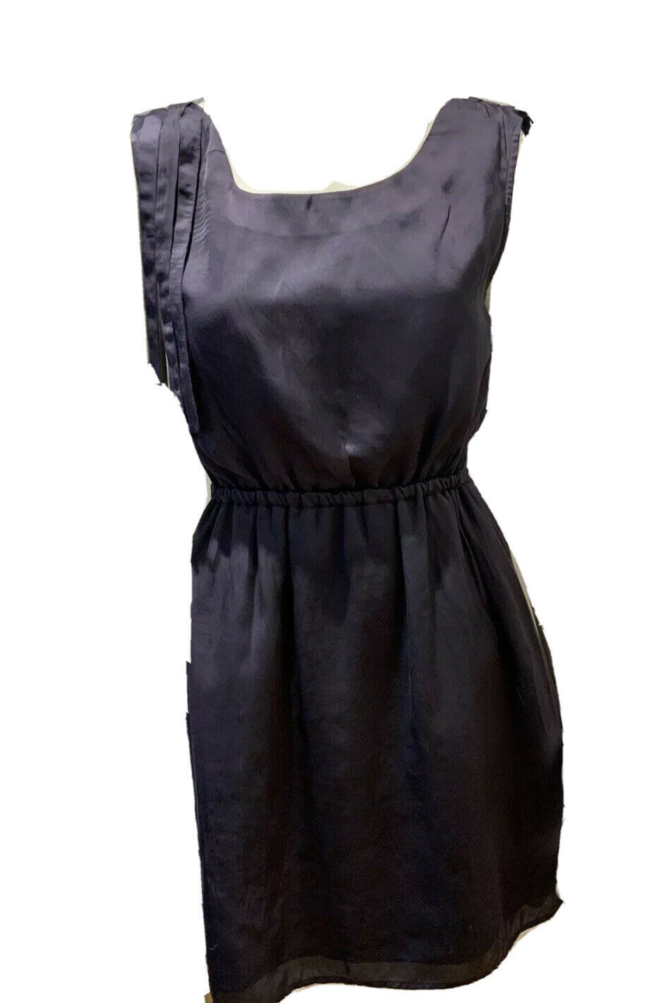 Navy Blue Silky Mini DRESS SIZE XS ladies