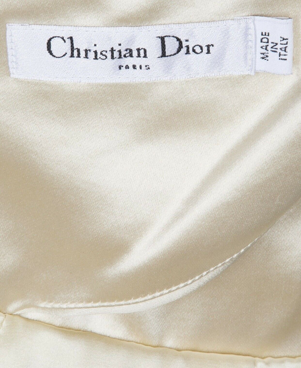 Christian Dior by John Galliano Iconic Collectors Ivory Silk Dress Size 40 UK 12 ladies