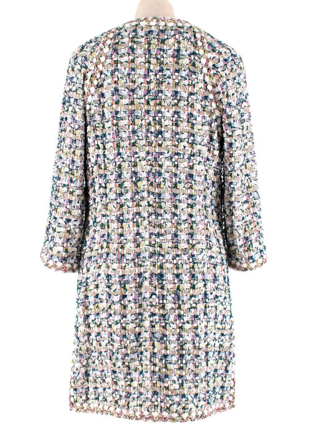 CHANEL 2018 Paris-Greece Fantasy Tweed Coat Size F 38 UK 10 US 6 ladies