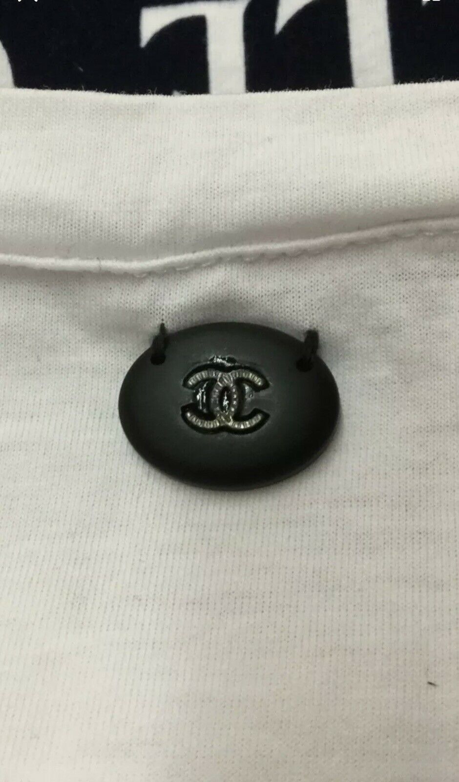 CHANEL 2017 Gabrielle Chanel Velvet T-Shirt F 42 UK 14 US 12 ladies