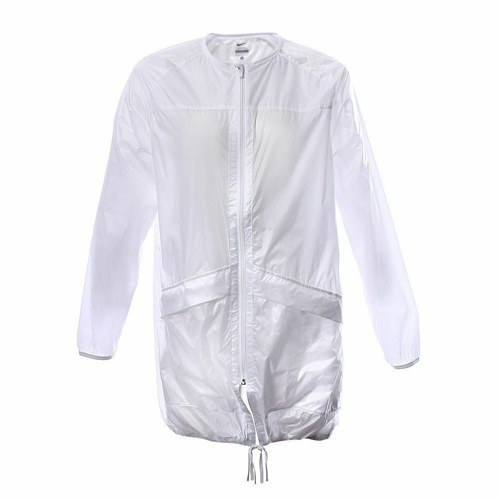 Nike Sportswear Jacket Transparent Packable Training White Lightweight Rain S ladies