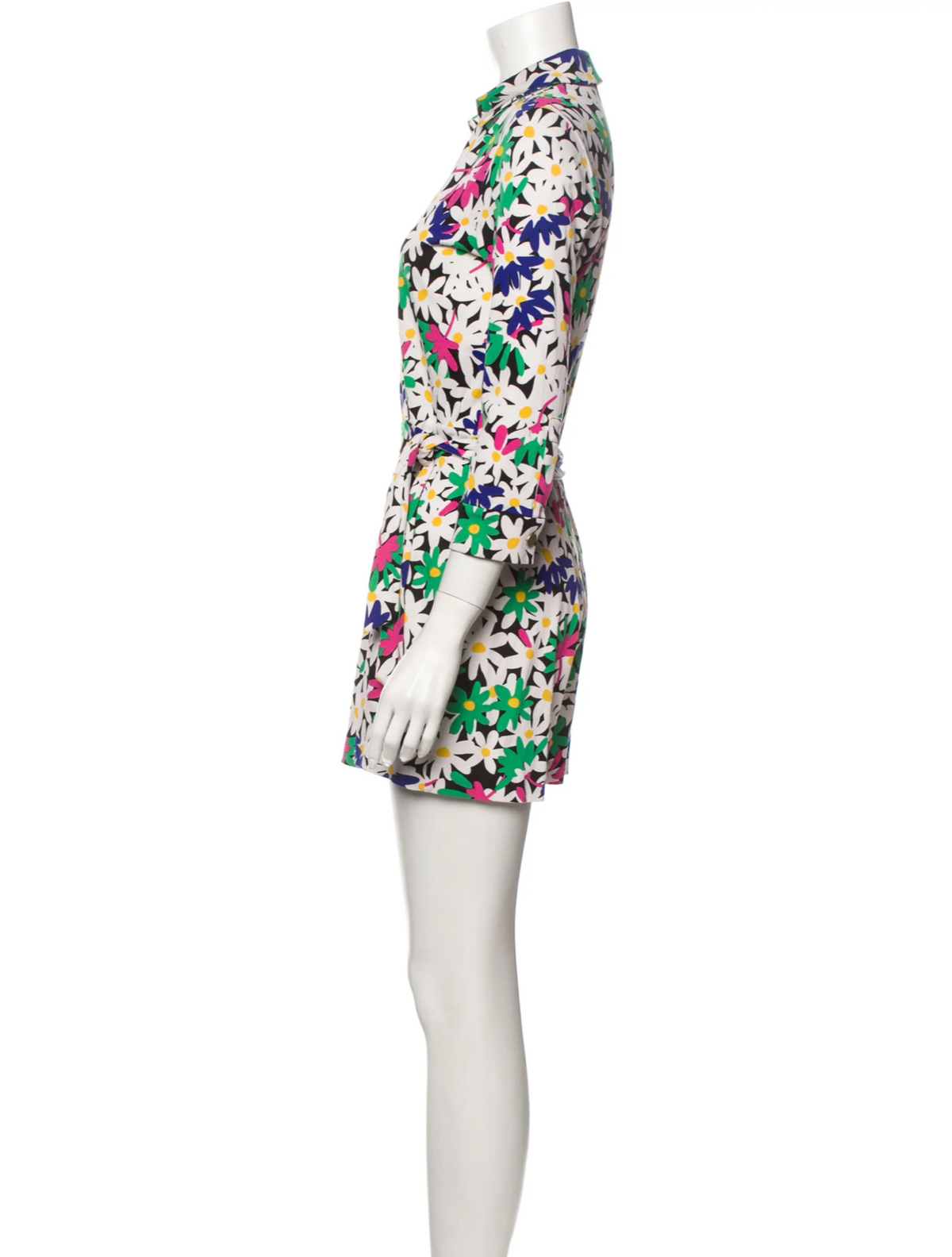 Diane von Furstenberg Celeste Garden Daisy Romper Wrap Playsuit US 6 UK 10 ladies