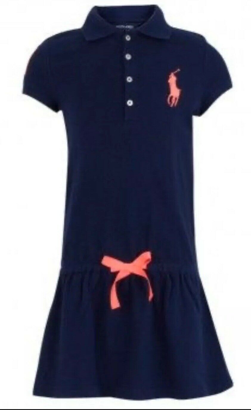 Ralph Lauren Polo Big Pony Girl’s Navy Dress Size M 8-10 Years Children