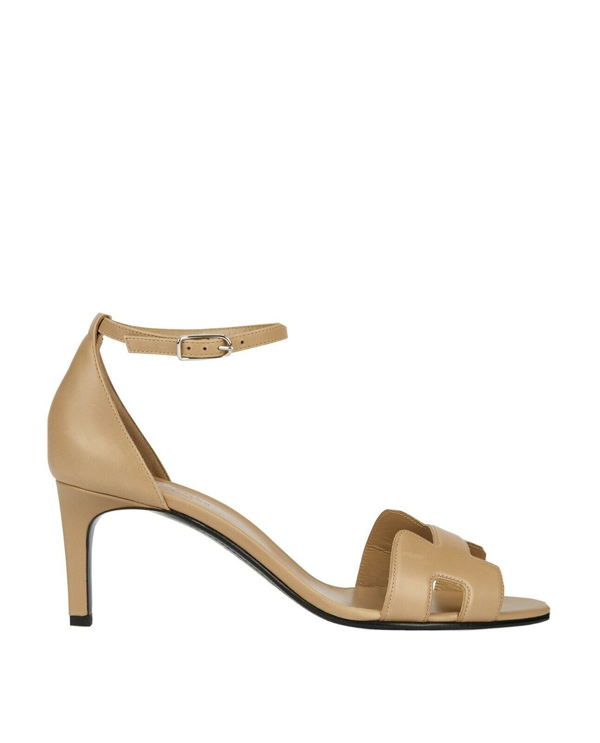 HERMES Hermès Beige Leather Oran Premiere 70 Sandals Size 41 US 11 UK 8 ladies