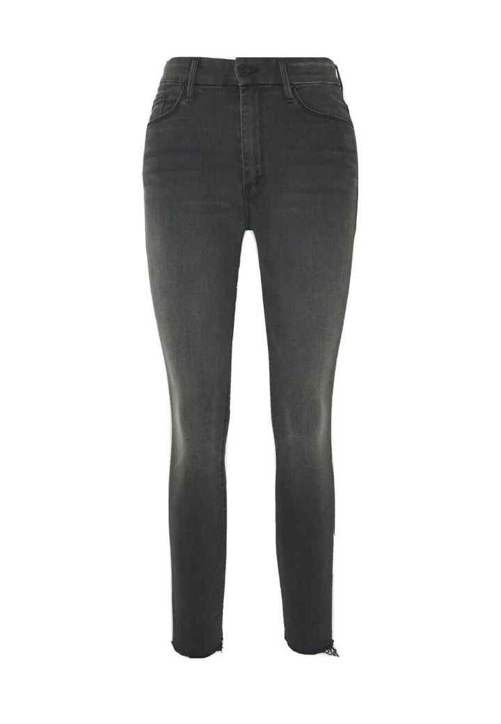 MOTHER The Looker Step Fray Faded Grey Denim Jeans Size 26 ladies