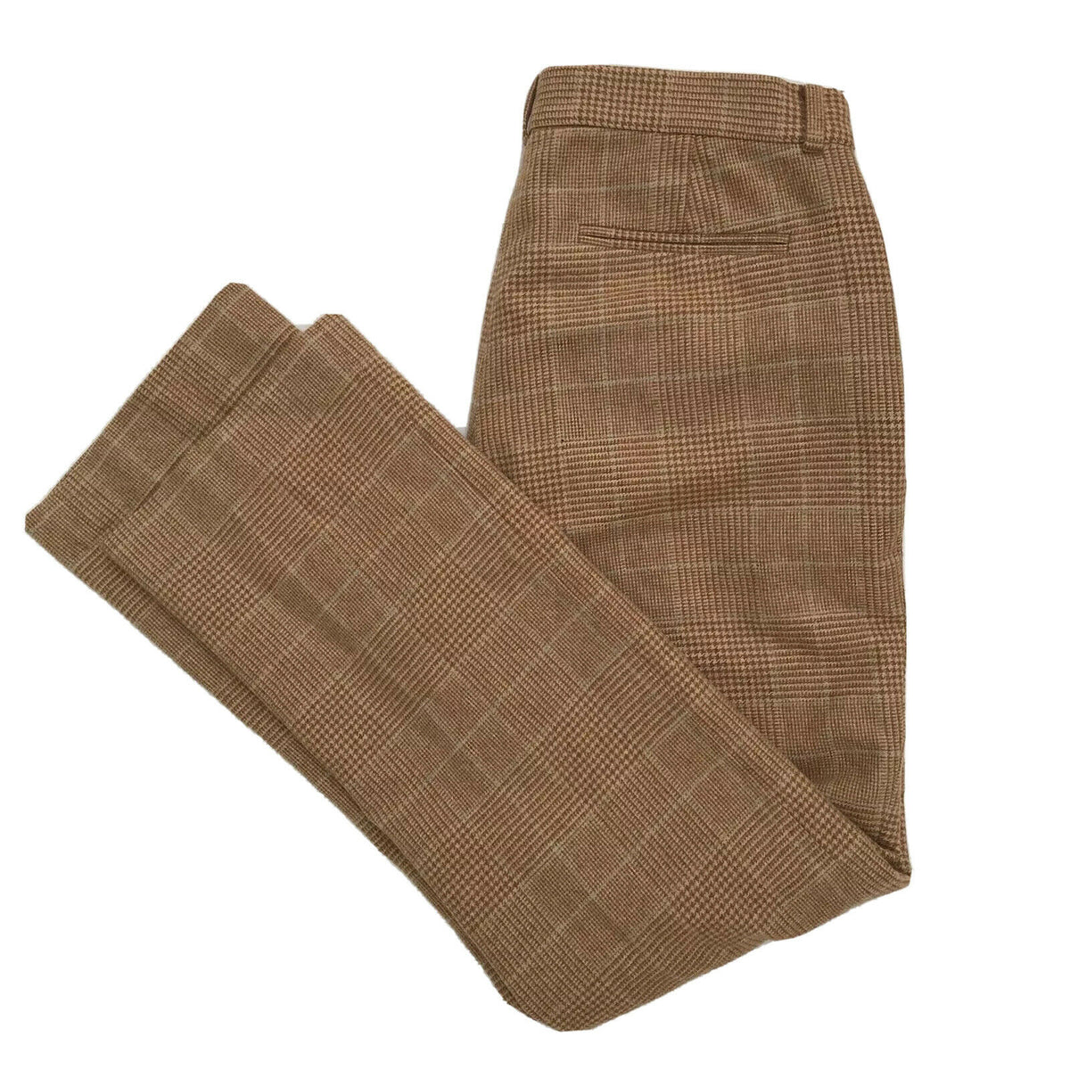 Ralph Lauren Lauren Wool Checked Brown Pants Trousers Size US 8 UK 12 L large ladies