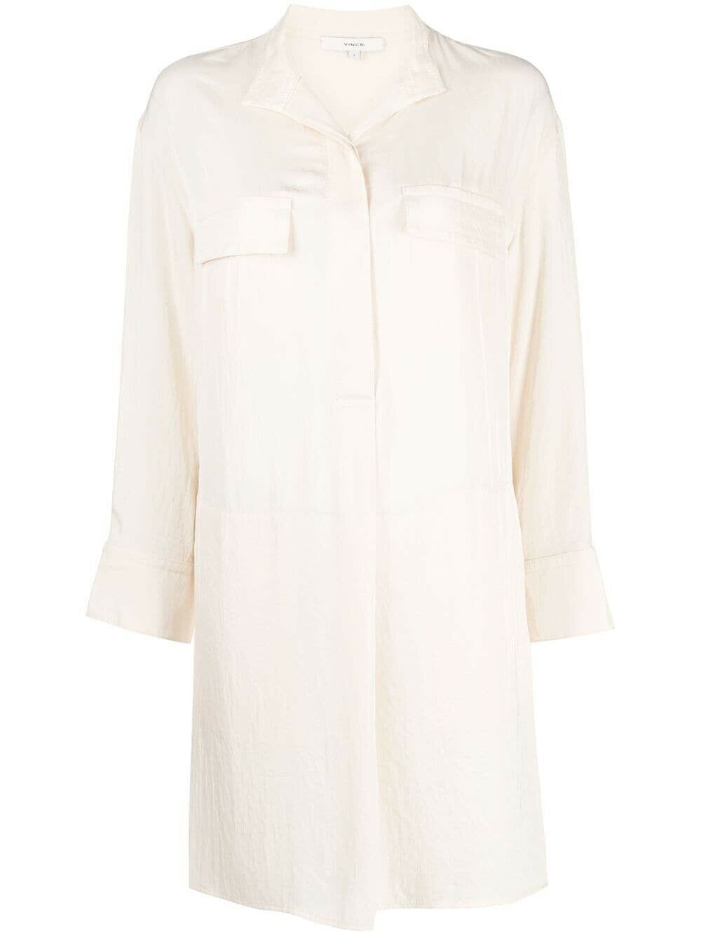 Vince Long Sleeve concealed placket utility shirt dress SIZE S SMALL ladies