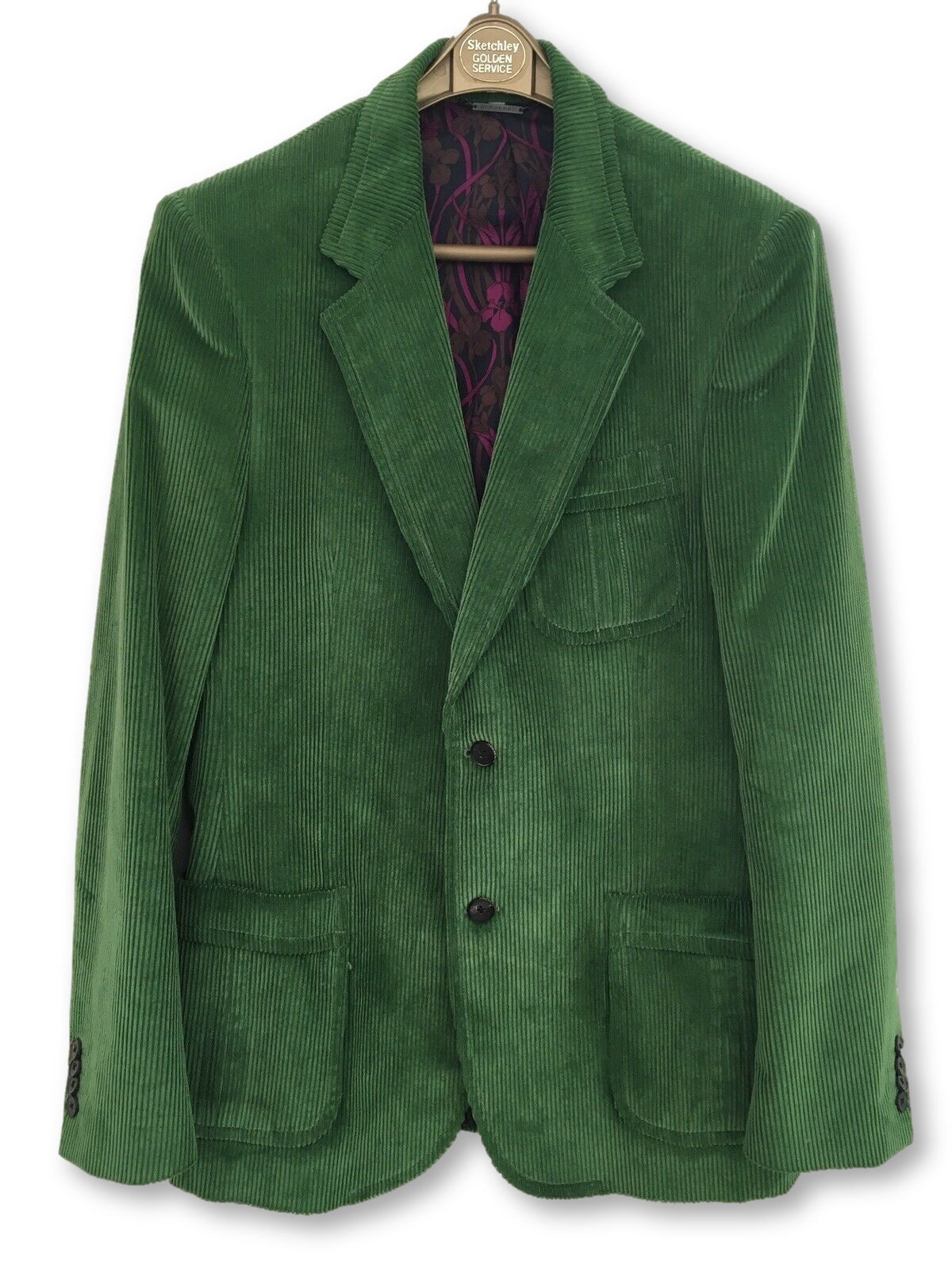 Burberry Green Corduroy Jacket Blazer Men