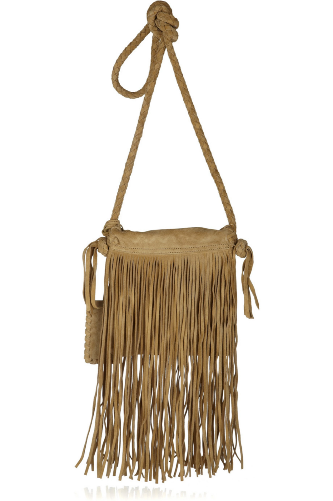 RALPH LAUREN COLLECTION Fringed suede shoulder bag handbag ladies