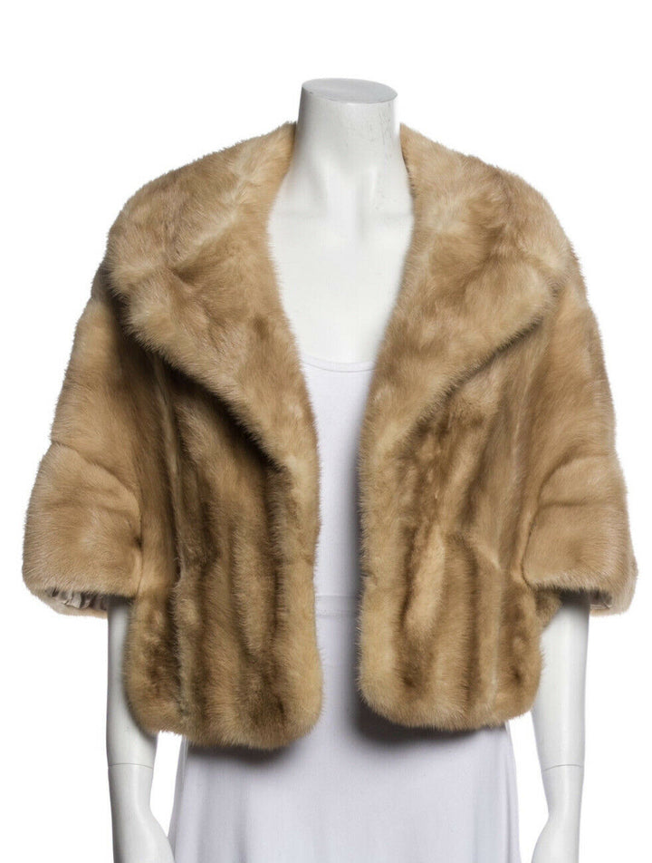 Gittelman's Sons Vintage Mink Fur Stole Cape Shawl Honey Blonde Fur Stole ladies