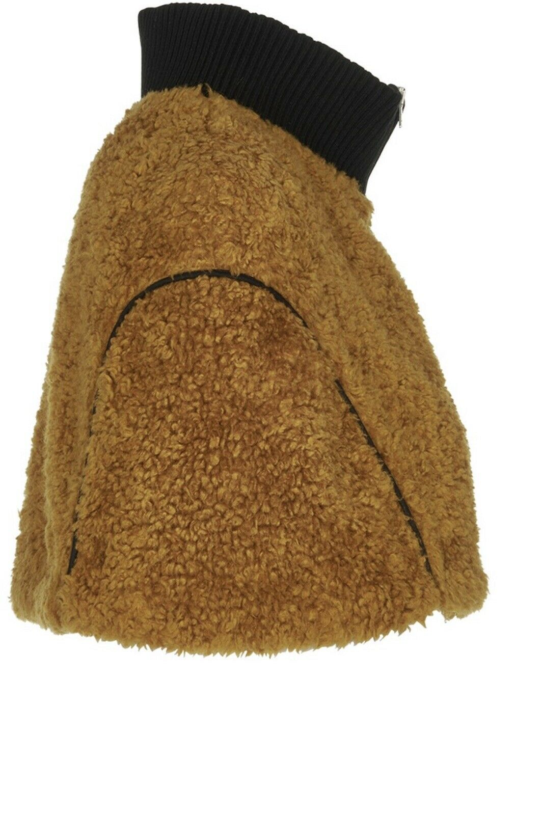 MARNI Brown Faux Shearling Fur Bolero Jacket Size I 40 UK 8 US 4 S Small ladies