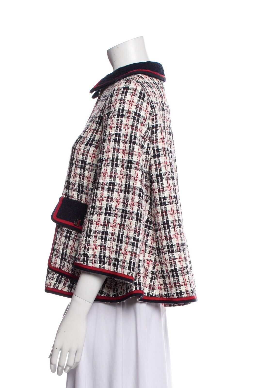 Gucci tweed embellished jacket coat in gardenia Size I 38 XS ladies