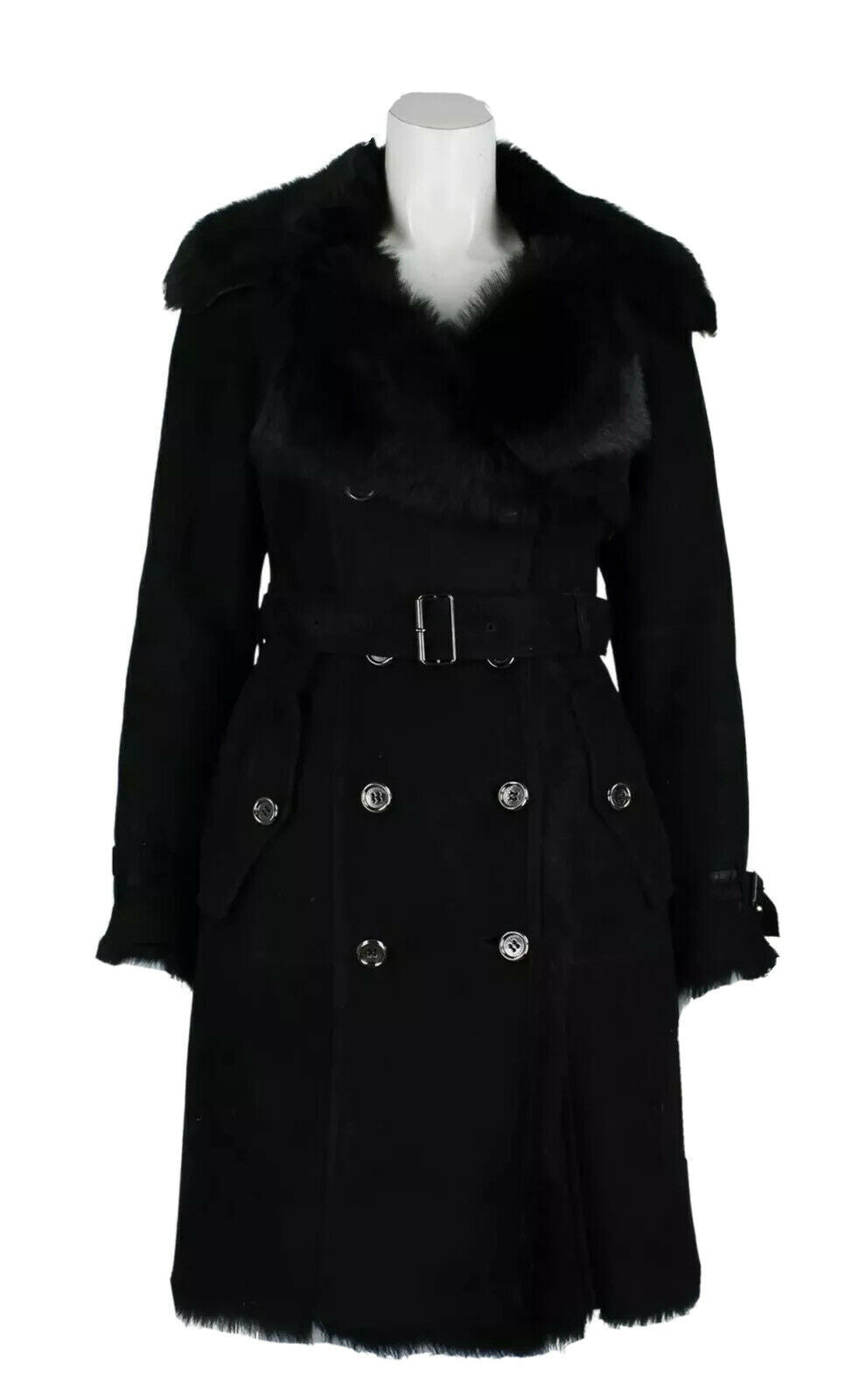BURBERRY PRORSUM Shearling Trench Coat Size UK 6 US 4 I 38 as Kate Middleton ladies