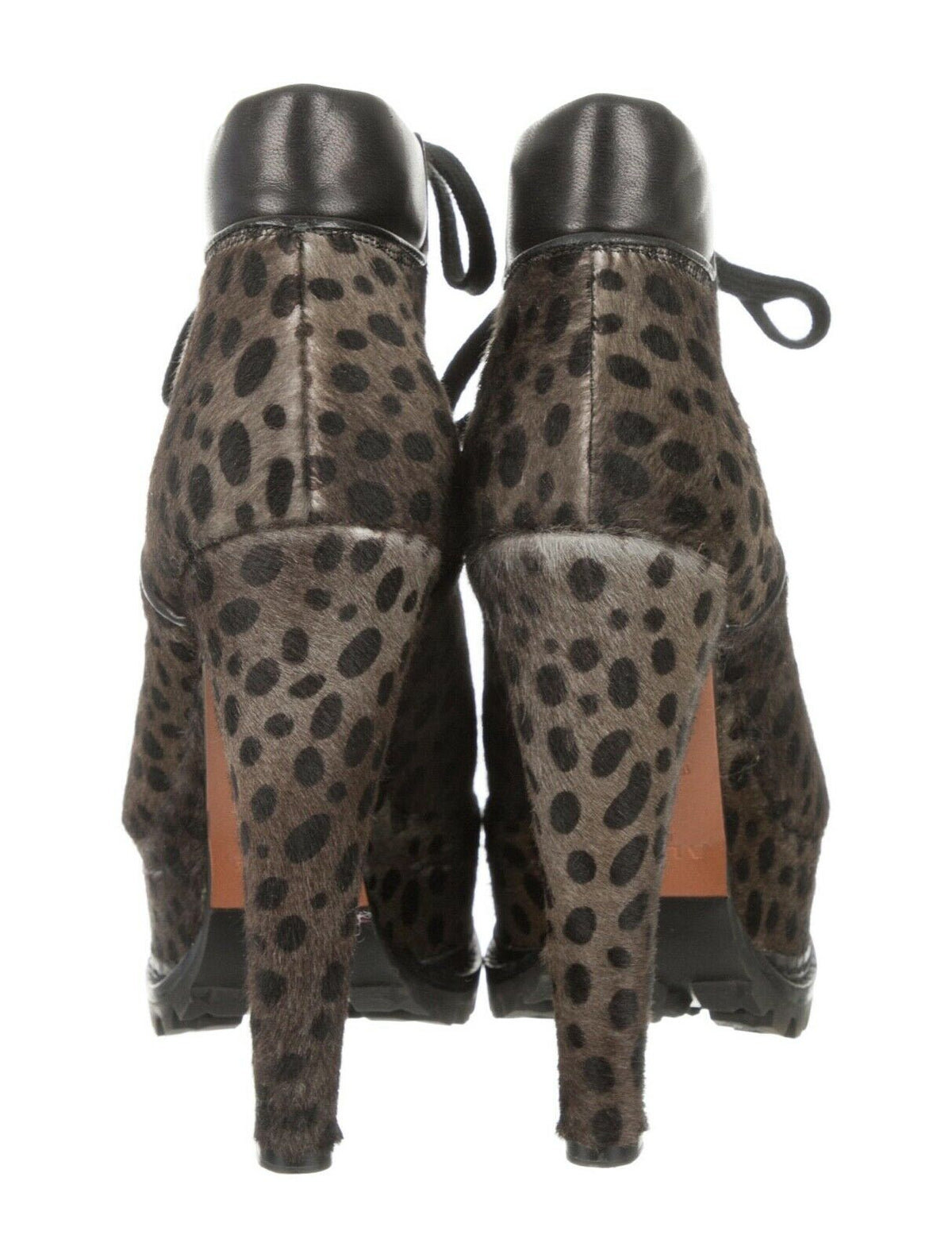 AZZEDINE ALAÏA ALAIA Ponyskin Platform Ankle Boots Booties Sz 41 UK 8 US 11 LADIES