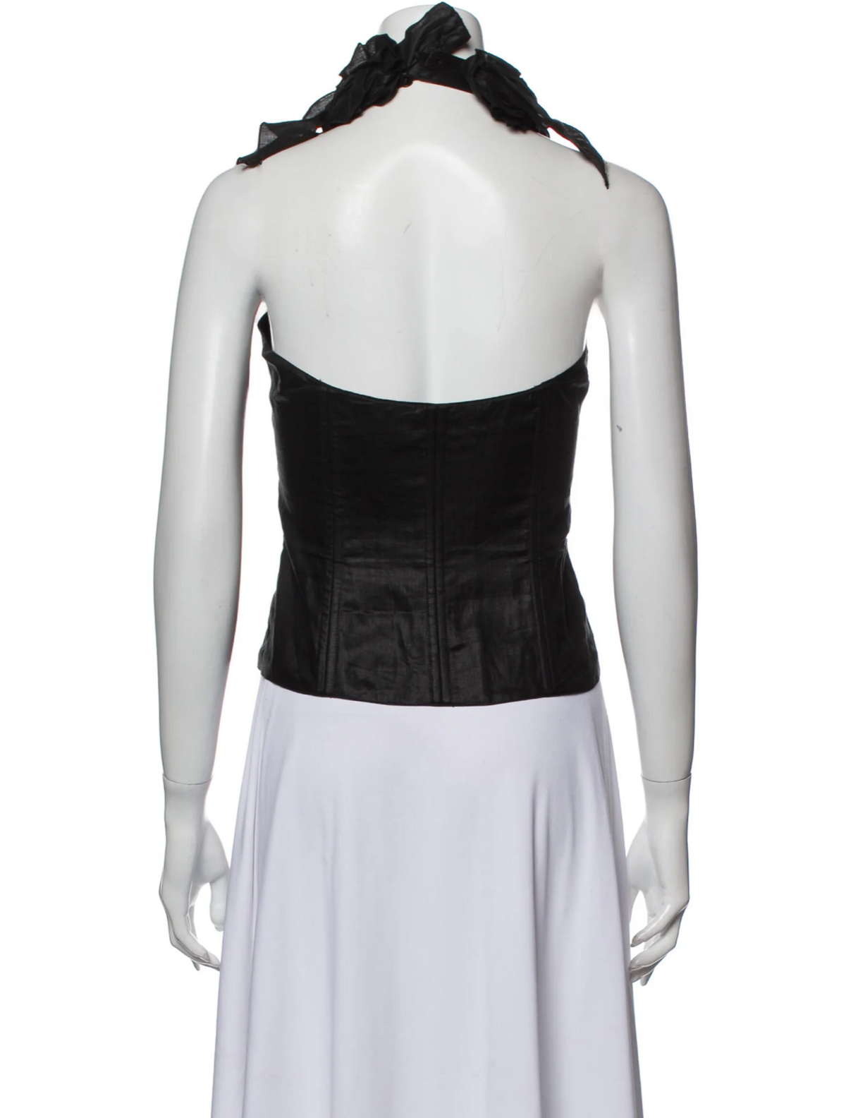 Anne Fontaine Halterneck Sleeveless Backless Crop Top Size F 36 UK 6 US 2 ladies