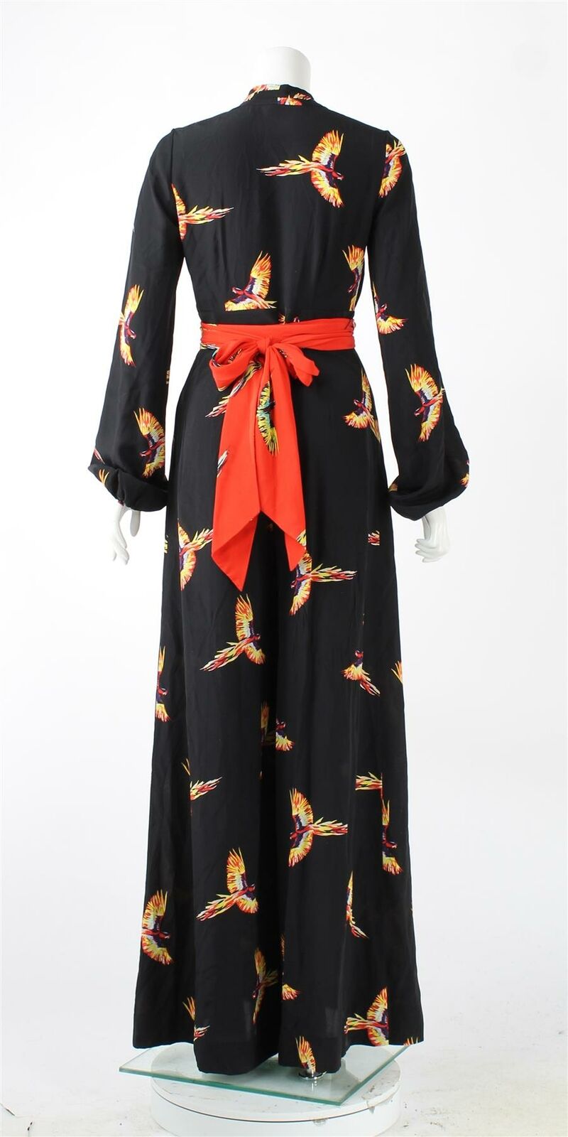 Diane von Furstenberg Cutout Parrots belted printed silk jumpsuit Size US 2 Ladies