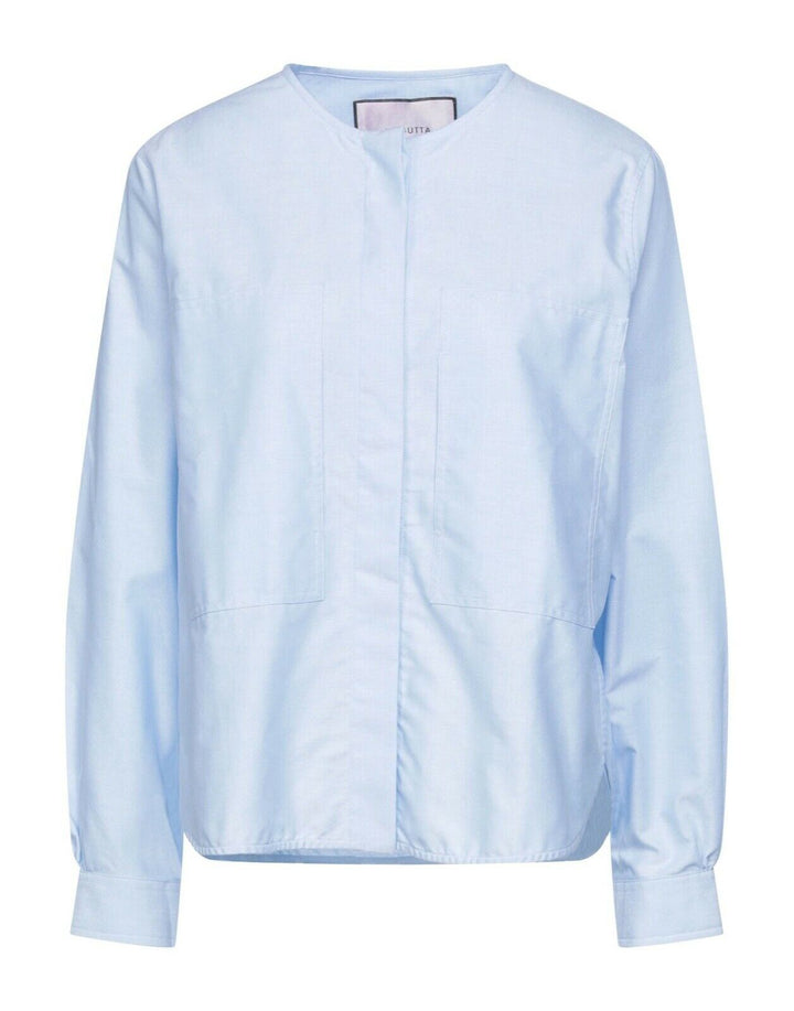 Bagutta Mandarin Collar Pin Strip Shirt Blouse Size I 38 US 2 UK 6 XS ladies