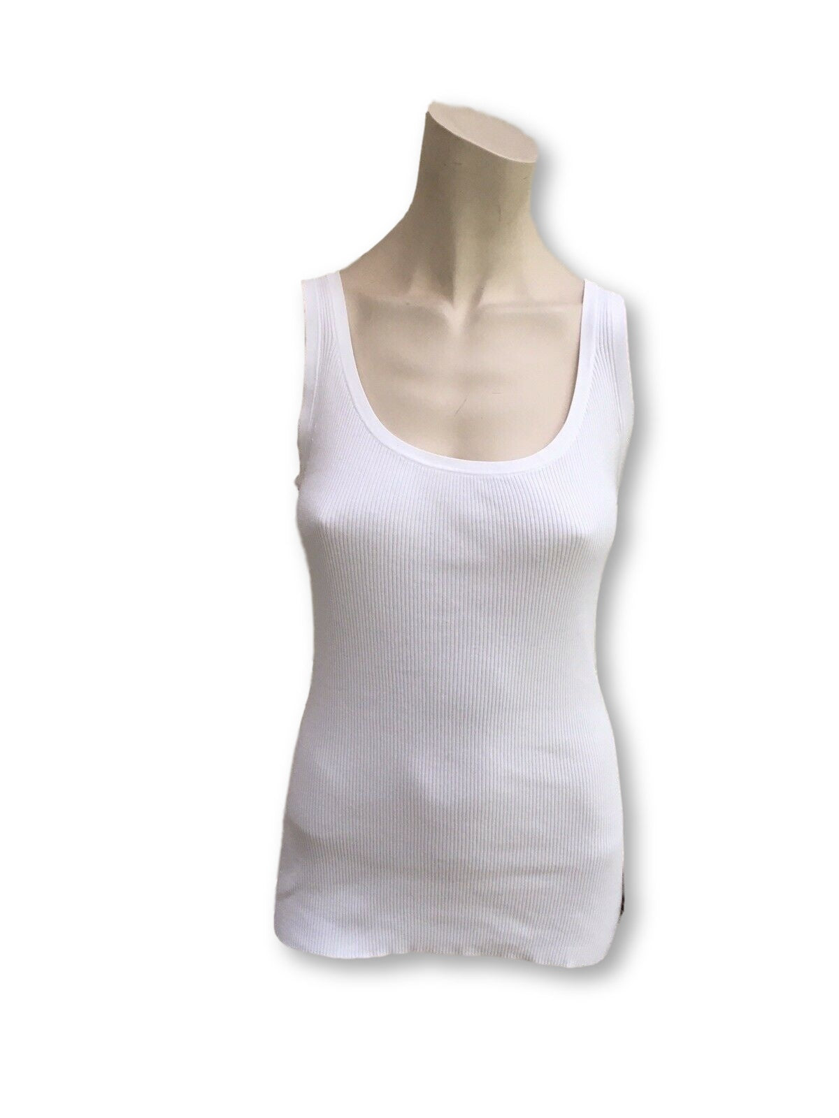 Michael Kors White Basic Tank Top Slim Fit TOP Size S Small