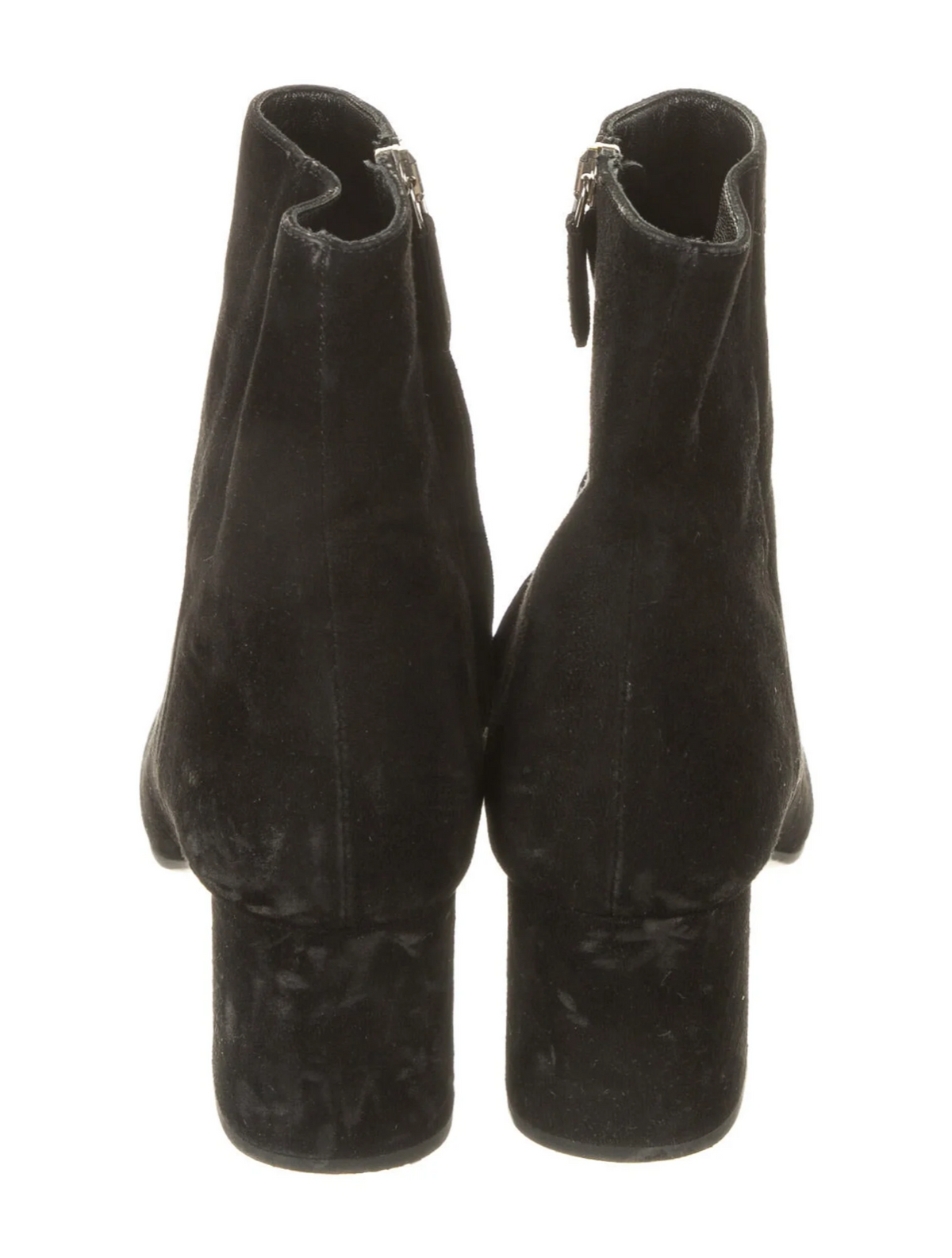 Prada Suede Ankle Booties Short High Heel Boots Size 38.5 US 8.5 UK 5.5 ladies
