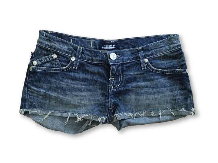 Rock & Republic Cutoff Denim Mini Shorts Distressed Ladies