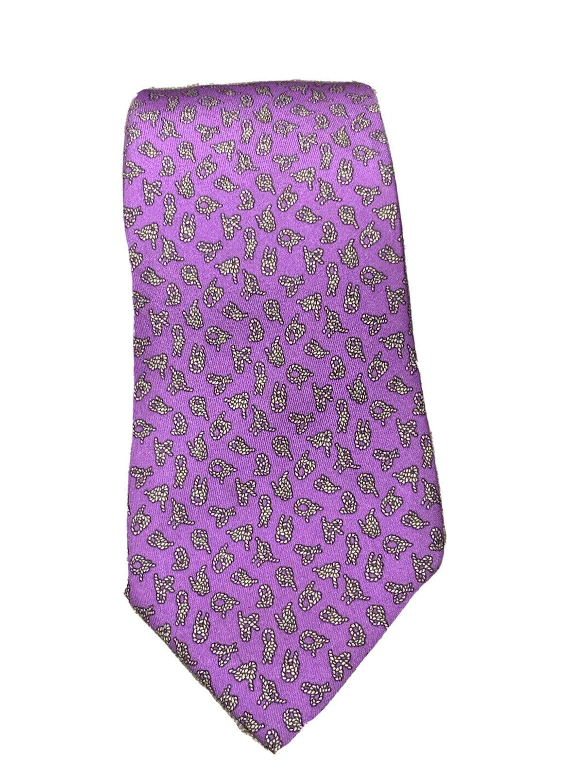 Hermès HERMES Paris Silk Purple Rope Print Tie 5561 MA 100% AUTHENTIC Men