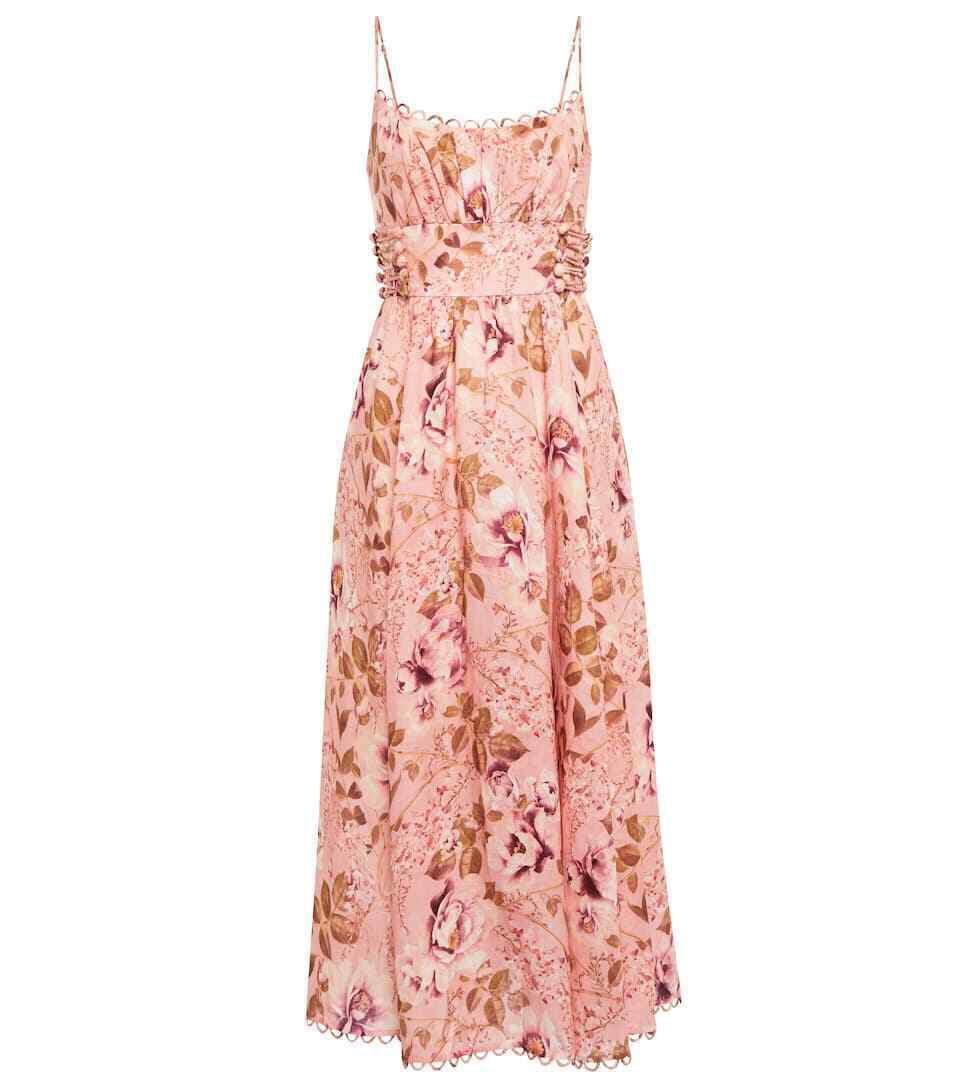 ZIMMERMANN 2022 Rosa floral-print linen midi dress Size 0P XXS ladies Afashionistastore ZIMMERMANN 2022 Rosa floral-print linen midi dress Size 0P XXS ladies Afashionistastore