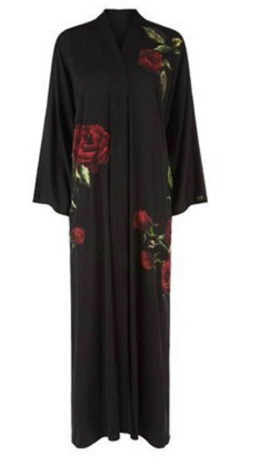Dolce & Gabbana Embroidered Flowers Silk Abaya Size I 42 UK 10 US 6 ladies