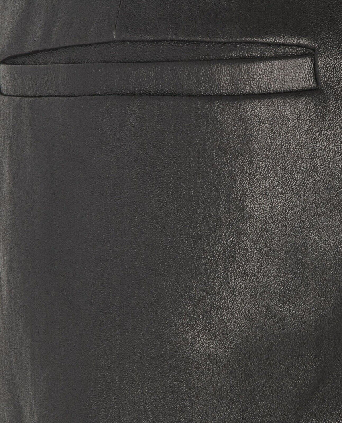 Brunello Cucinelli black leather cropped trousers pants size I 42 US 6 UK 10 ladies