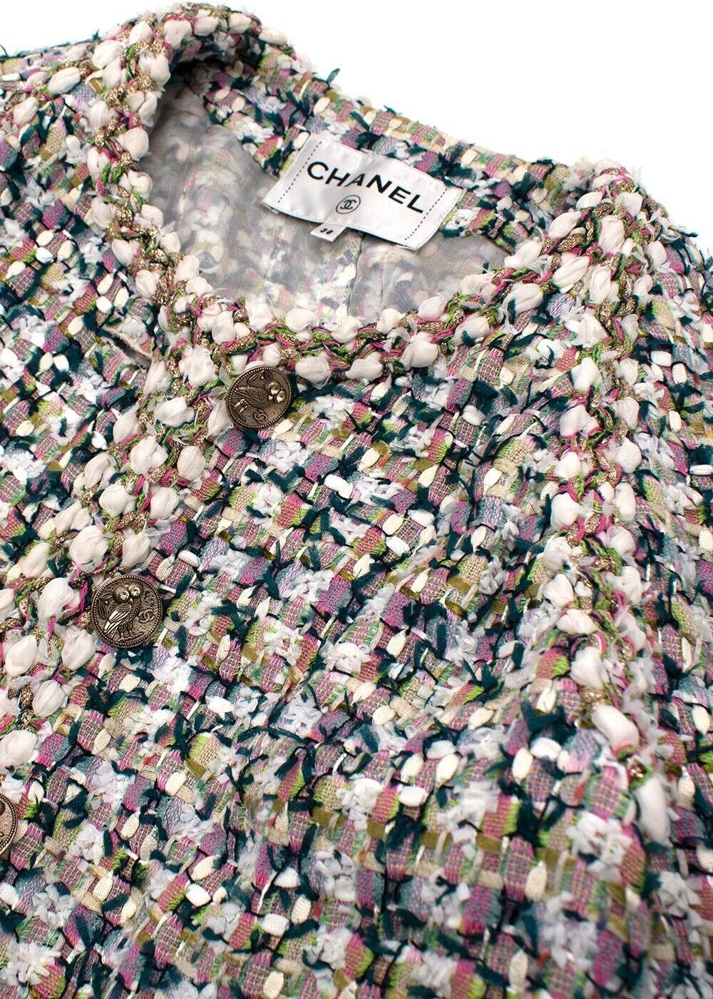 CHANEL 2018 Paris-Greece Fantasy Tweed Coat Size F 38 UK 10 US 6 ladies