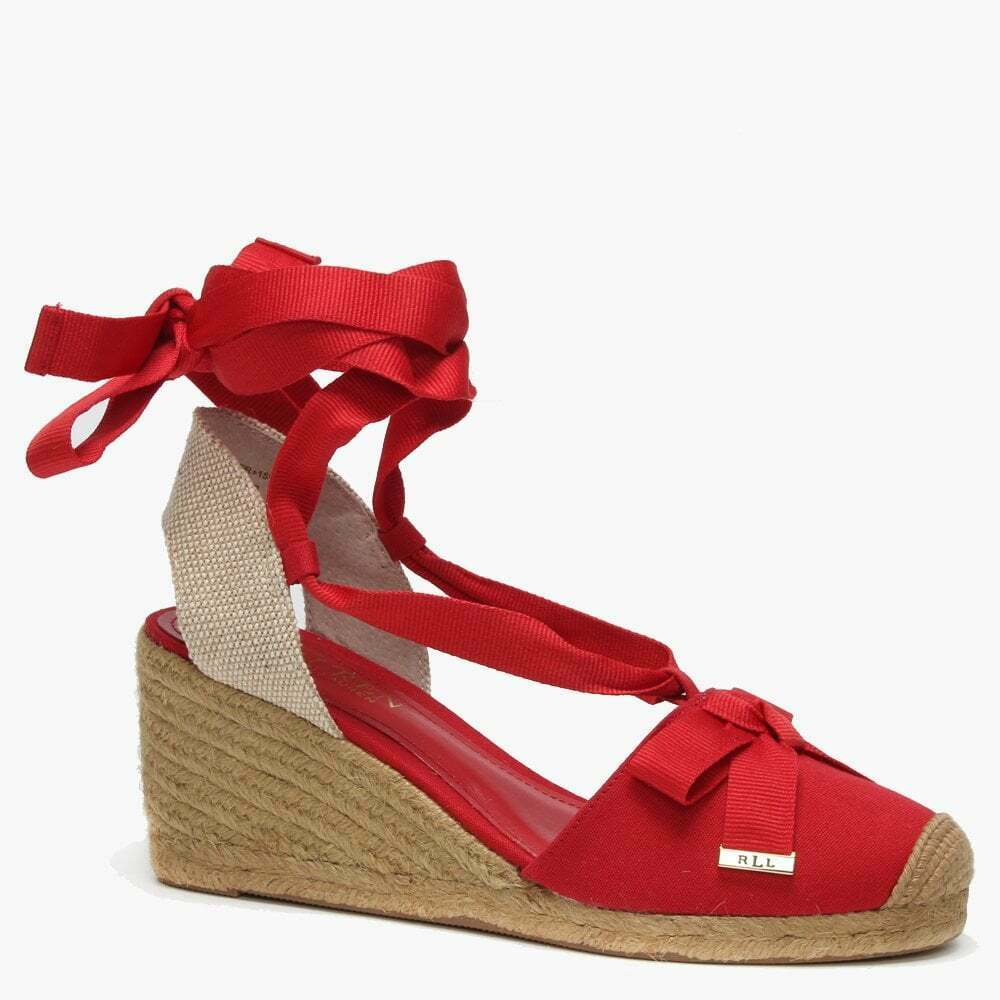 Red wedge 2025 espadrilles uk