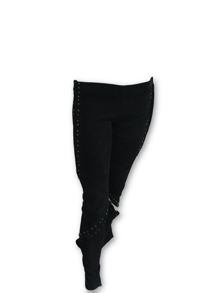 Jasmine di Milo Pronovias Skinny Suede Leather Legging Pants Trousers Ladies