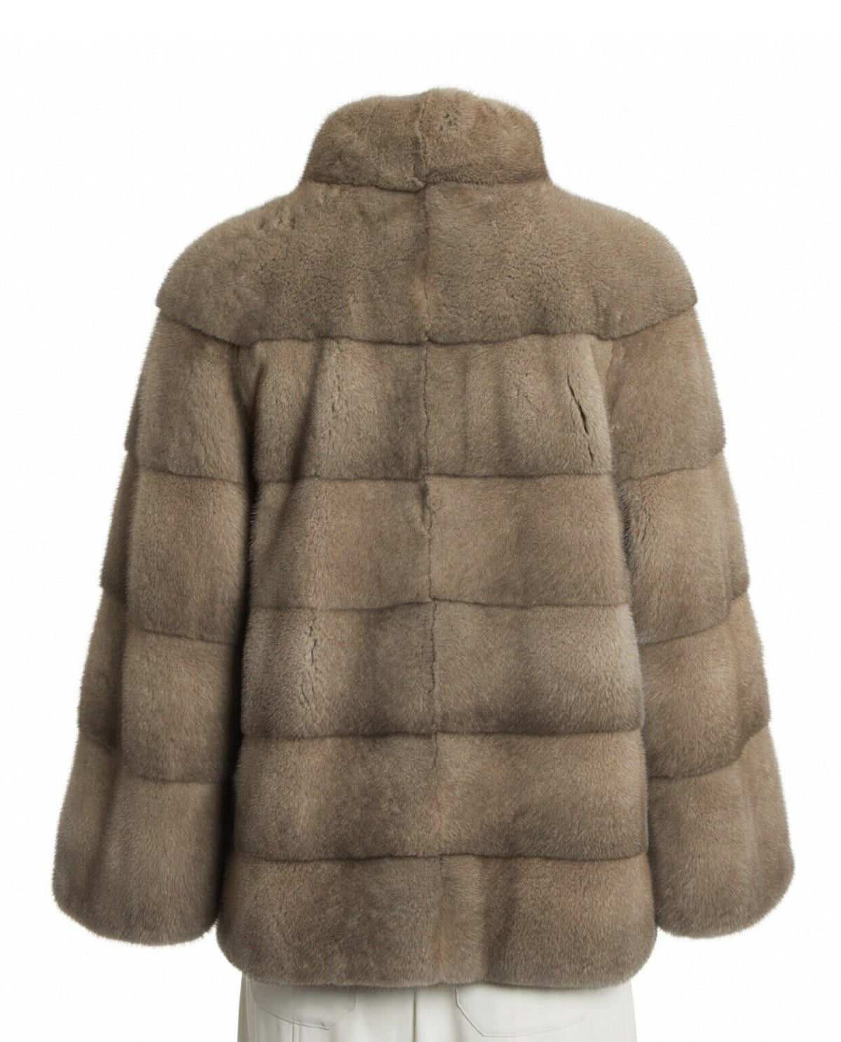 DIVINE CASHMERE GREIGE MINK JACKET FUR COAT Size I 42 UK 10 US 6 ladies