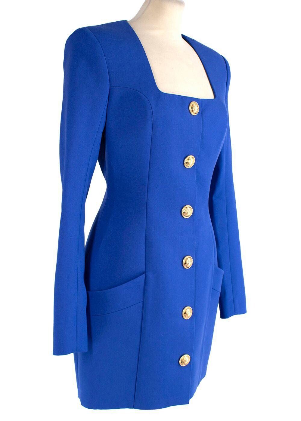 SOLD OUT Balmain Wool SINGLE BREASTED Mini BLAZER DRESS F 38 UK10 US 6 ladies