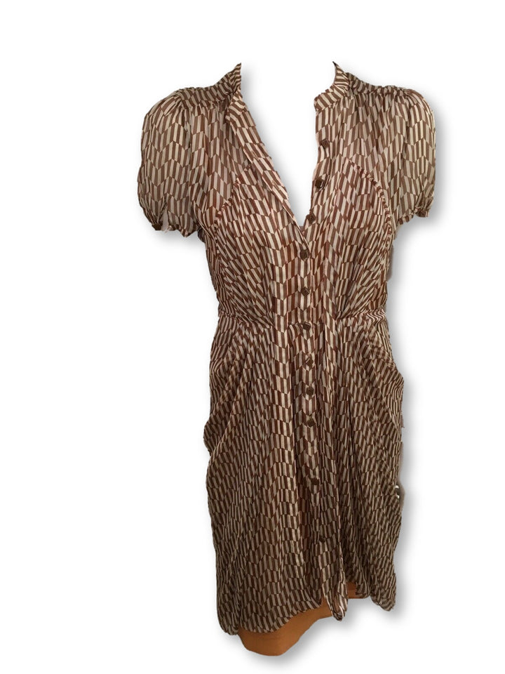 JASMINE DI MILO RUNAWAY PRONOVIAS PRINTED SILK DRESS Ladies