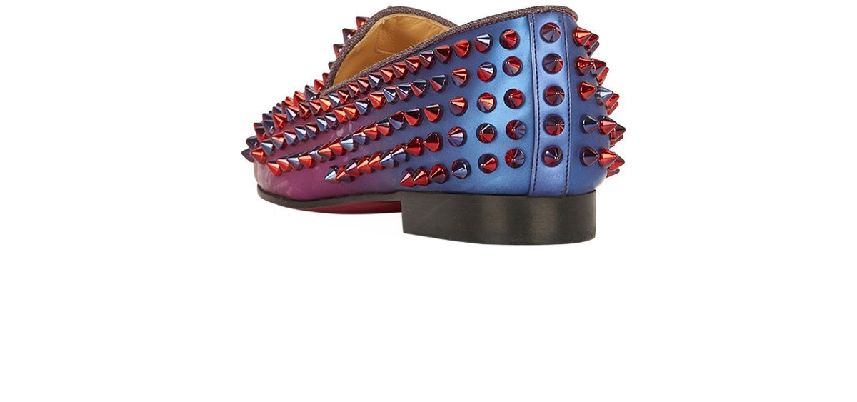CHRISTIAN LOUBOUTIN Dandelion Spikes Flats Slip-On Sneakers Shoes Size 35.5 ladies