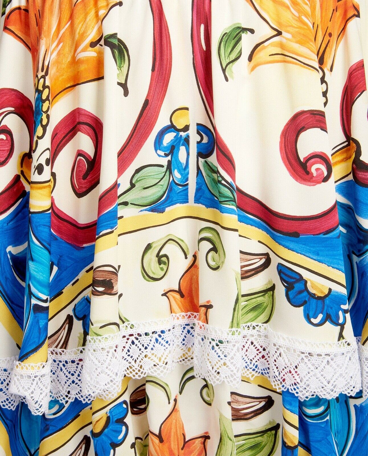 Dolce & Gabbana Sicilian style Majolica print midi dress Size I 44 UK 12 US 8 ladies