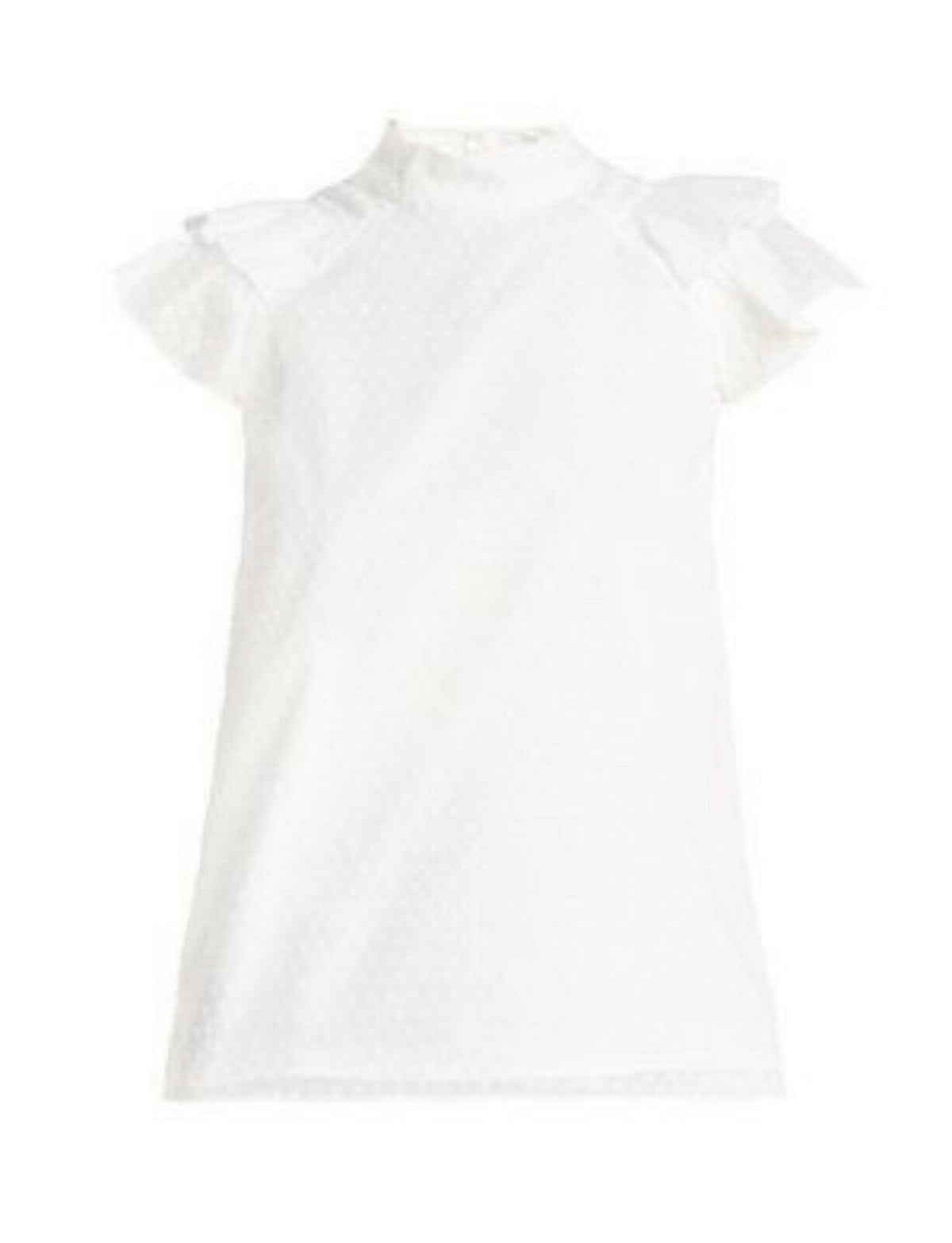 ERDEM Opal ruffled cotton top blouse in white Size UK 8 US 4 I 40 S SMALL ladies