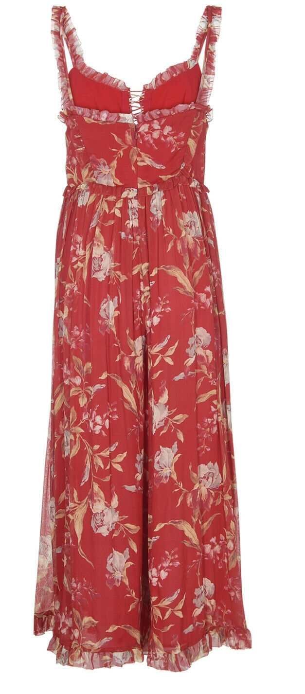 ZIMMERMANN Corsair Iris Silk Corset Jumpsuit Size 2 ladies