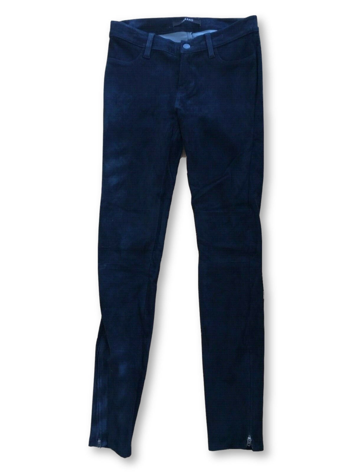 J BRAND Suede Super Skinny Pants Navy Blue Size 26 ladies