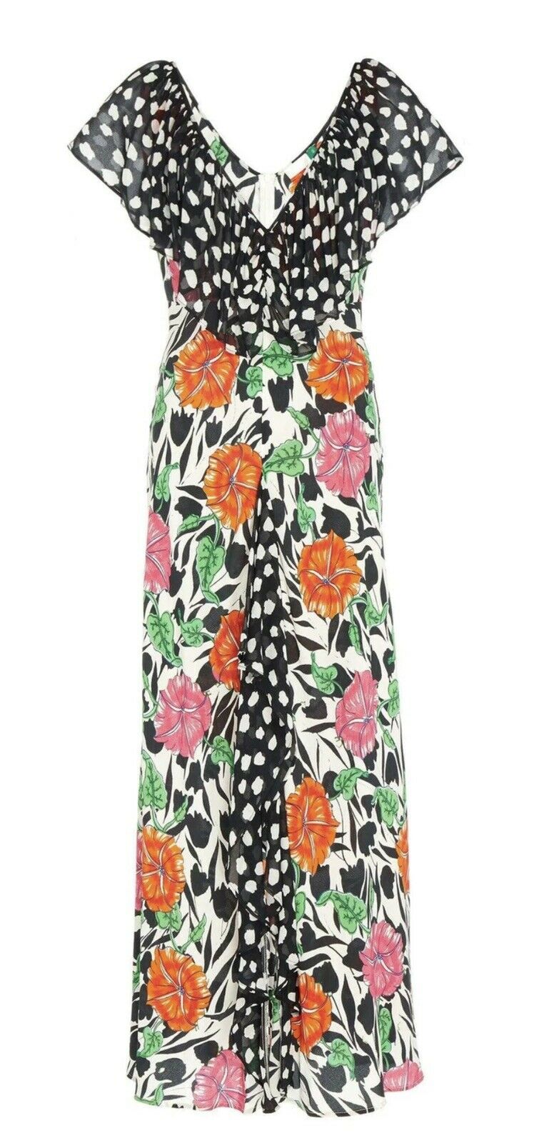 RIXO ANTOINETTE - TULIP ENGLISH FLORAL DRESS Size M MEDIUM ladies