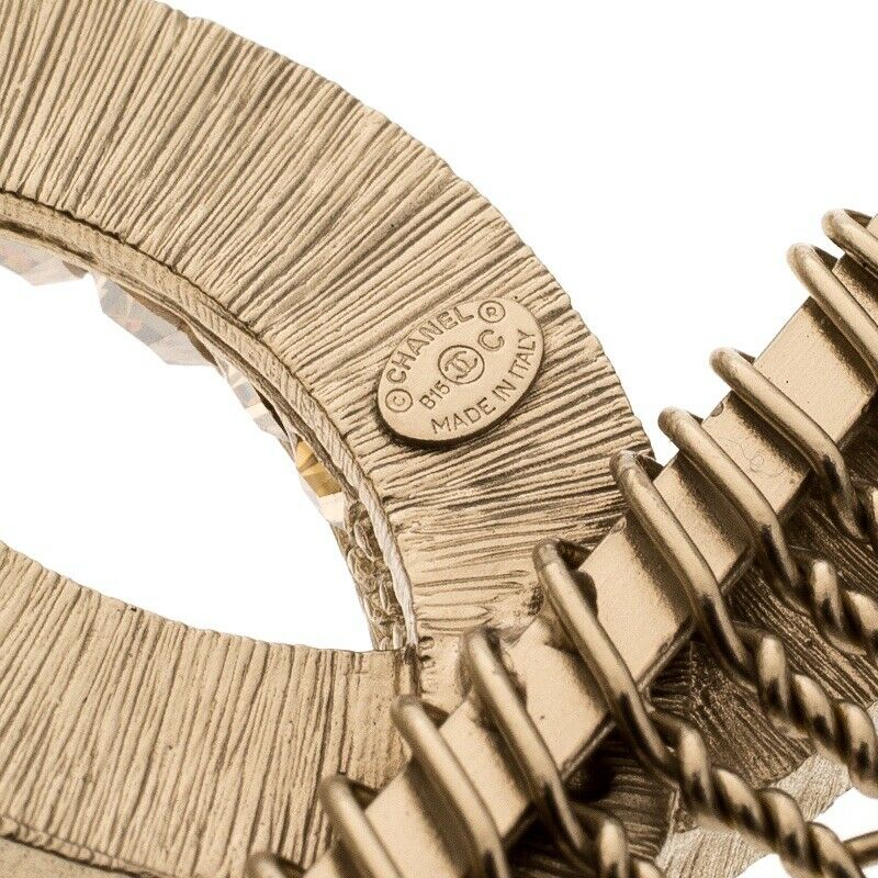 CHANEL SOLD OUT Crystal Paris Dubai CC Hair Comb Pin Gold Limited Edition Ladies