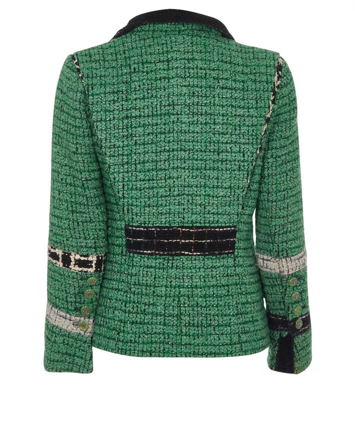 Chanel Most Wanted Tweed Green BlackEcru Gold and multicolor jacket F 38 Collector's Piece Ladies