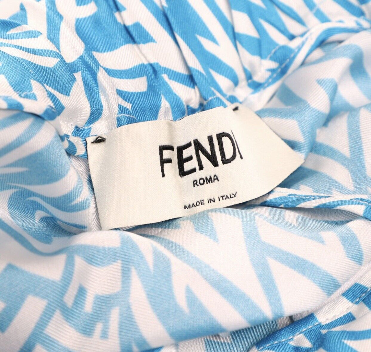 FENDI X Sarah Coleman Ff Vertigo Silk Twill Shirt & Shorts Set Size i 40 uK 8 US ladies