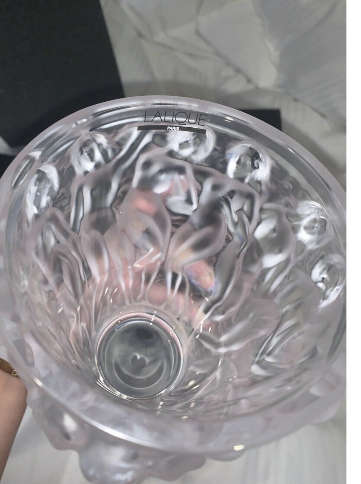 LALIQUE BACCHANTES - CRYSTAL FLOWER VASE 2.88 KG