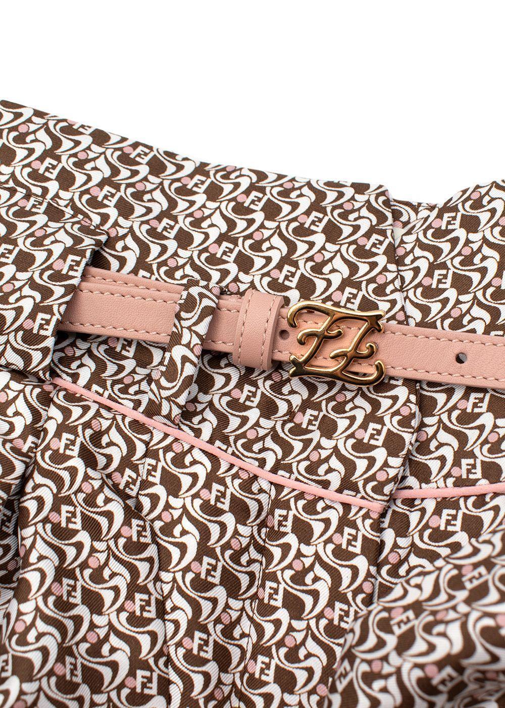 FENDI Karligraphy Liberty Print Silk Twill Shirt & Trouser Set Size I 40 uK 8 US ladies