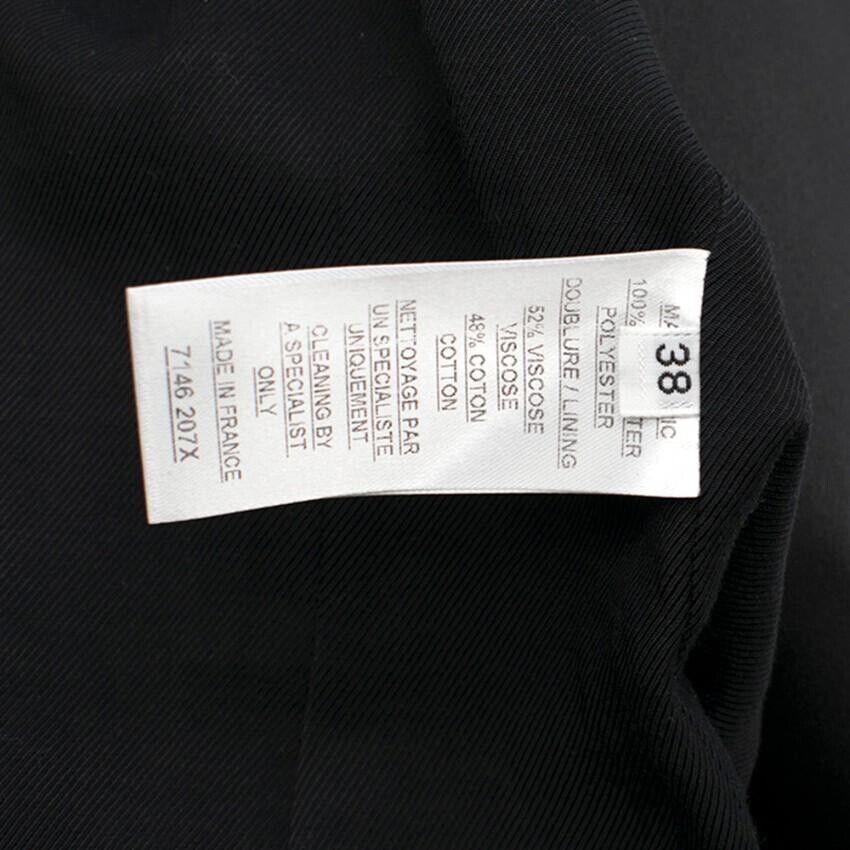 Balmain Blue & Black Striped Satin Blazer Jacket Size F 38 M medium ladies