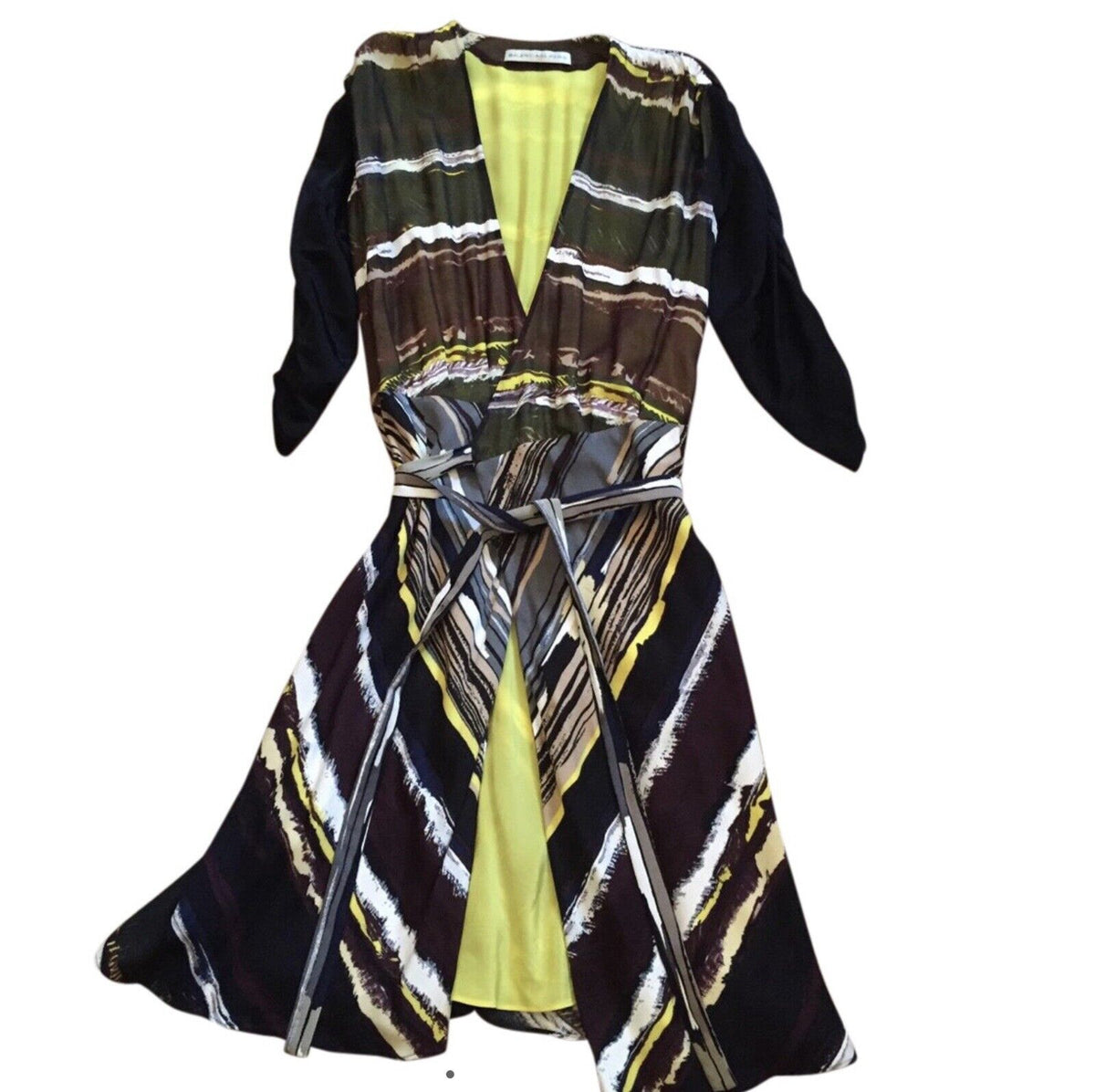 BALENCIAGA WRAP STRIPED DRESS SIZE F 38 UK 10 US 6 ladies
