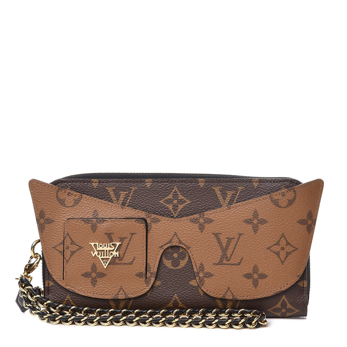 LOUIS VUITTON Limited Edition Monogram Reverse Zippy Shades Wallet on Chain ladies