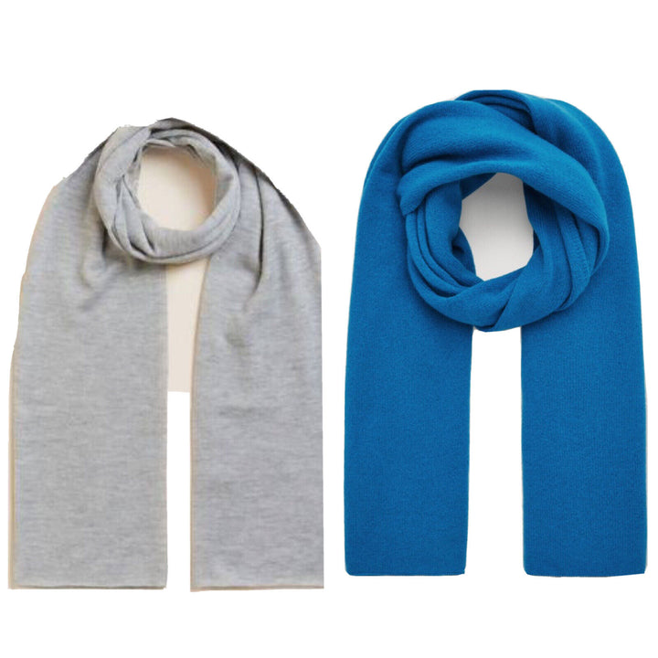 Pringle of Scotland Pure Cashmere Unisex Shall Scarf Blue or Grey ladies