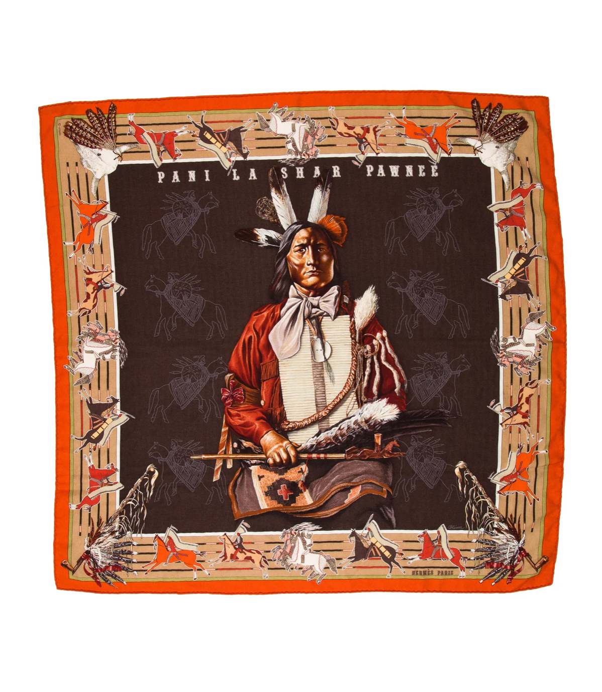 Hermès Hermes Paris Pani La Shar Pawnee 2022 Cashmere Silk Scarf ladies